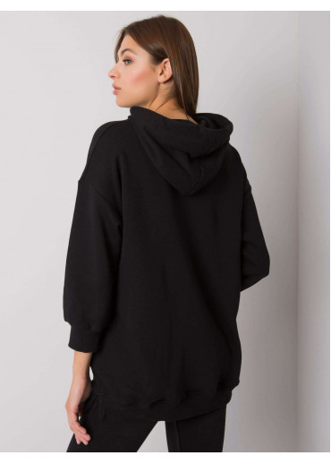 Čierna bavlnená mikina