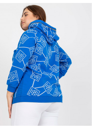 Modrá mikina s kapucňou