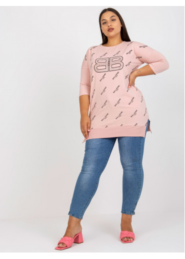 Púdrovo ružová tunika