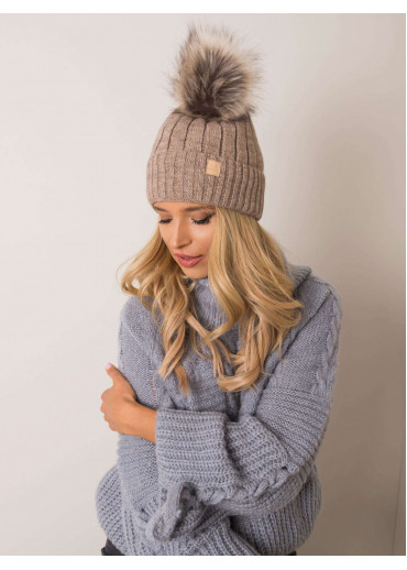 Béžovo hnedá čiapka