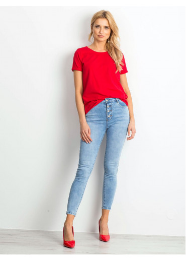 Červené bavlnené tričko