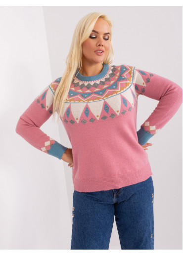 Tmavopúdrovo ružový pulóver