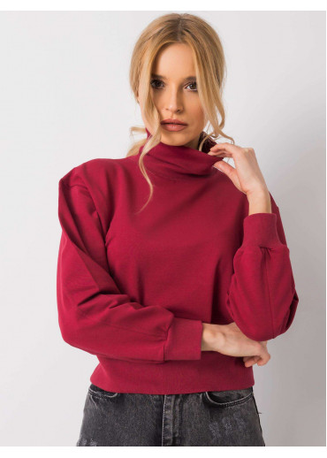 Bordovo červená mikina s rolákom