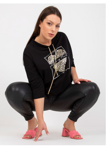 Čierne tričko s potlačou