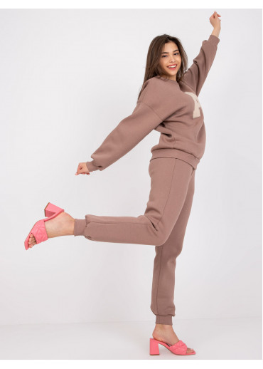 Kapučínovo hnedá tepláková súprava