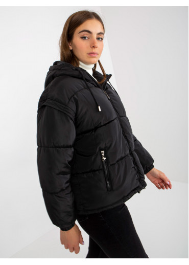 Čierna oversize bunda