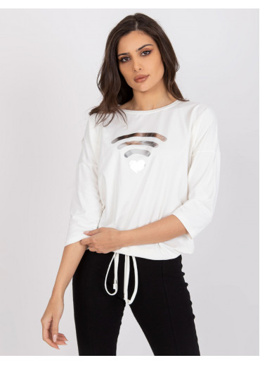 Smotanovo biele tričko s potlačou