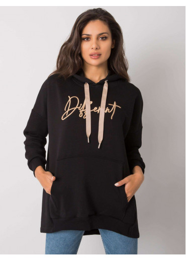 Čierna mikina s kapucňou