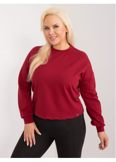 Bordovo červená mikina