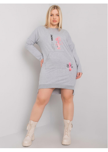 Sivá tunika s potlačou