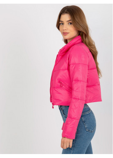 Tmavopúdrovo ružová crop top bunda