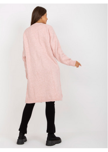 Púdrovo ružový kardigán