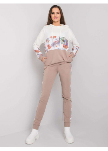 Béžovo hnedá tepláková súprava