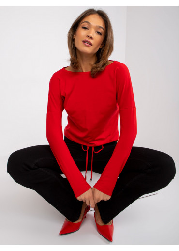 Červené tričko s dlhým rukávom