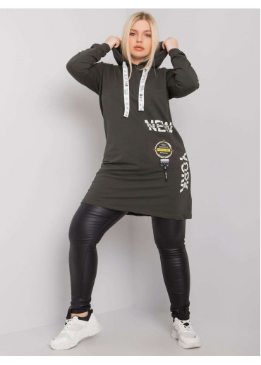 Khaki zelená tunika s potlačou