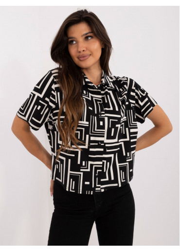 Čierna dámska košeľa