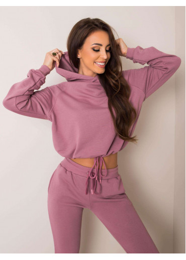 Tmavopúdrovo ružová tepláková súprava