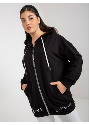 Čierna mikina s kapucňou