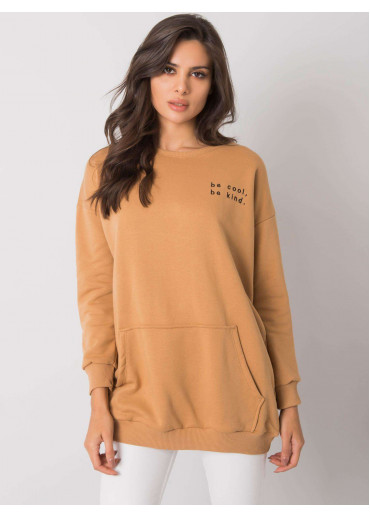 Hnedá športovo elegantná mikina