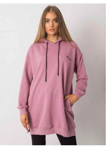 Tmavopúdrovo ružová predĺžená ONE SIZE mikina