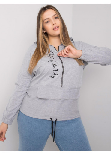 Sivá mikina s kapucňou