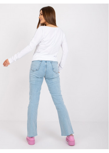 Biele tričko s dlhým rukávom