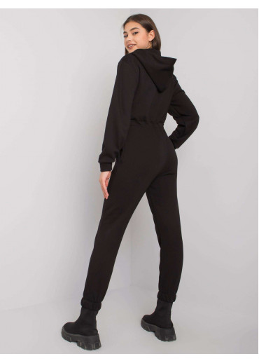 Čierny teplákový overal