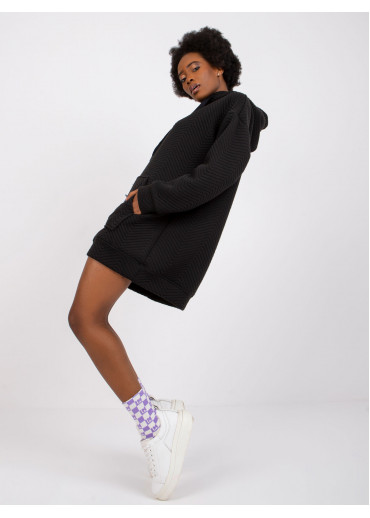 Čierna predĺžená mikina