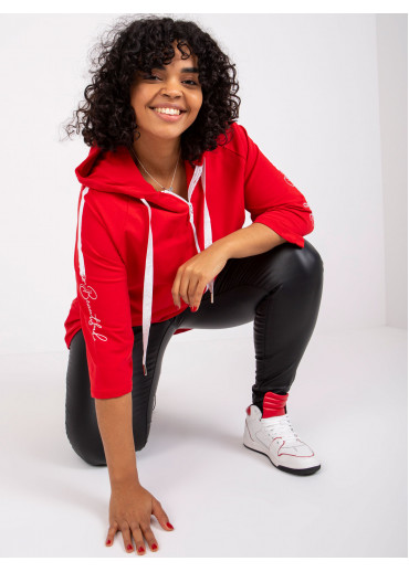 Červená mikina na zips