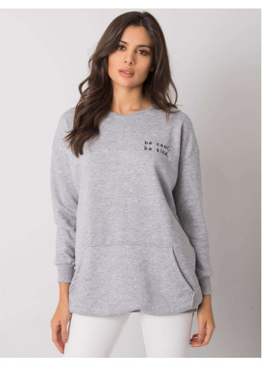 Sivá športovo elegantná mikina