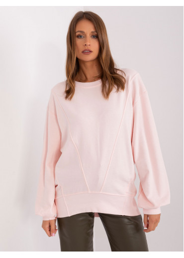 Púdrovo ružová basic mikina