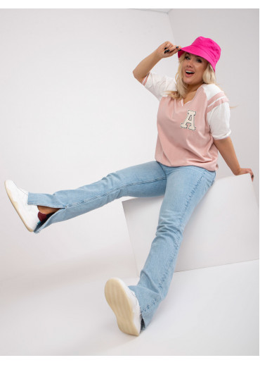 Púdrovo ružové tričko
