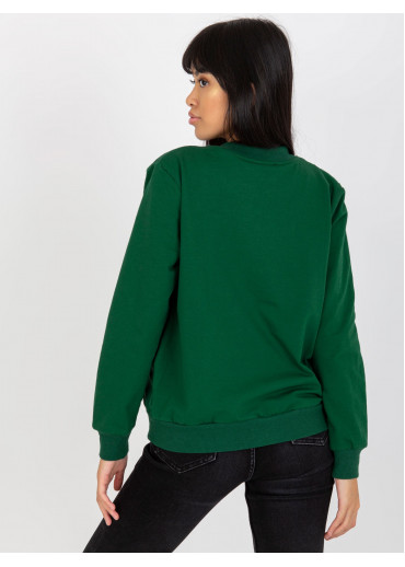 Tmavozelená mikina na zips