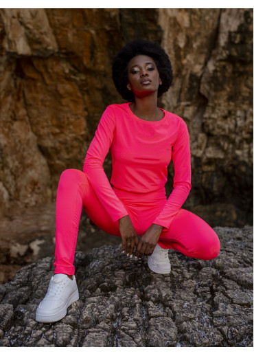 Neónovo ružový športový komplet