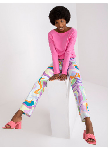 Ružové tričko s dlhým rukávom