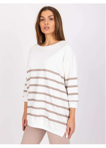 Smotanovo biela dámska mikina