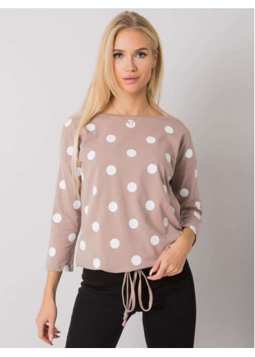 Béžovo hnedé bavlnené tričko