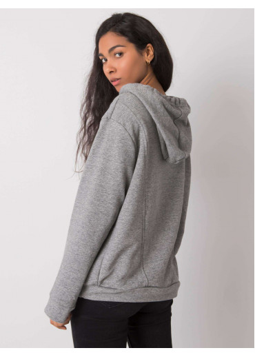 Sivá mikina s kapucňou