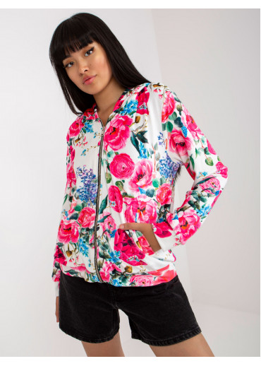 Ružová kvetovaná mikina