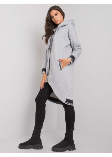 Sivá asymetrická mikina