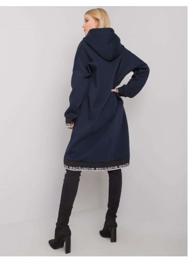 Modrá asymetrická mikina