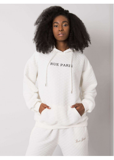 Smotanovo biela mikina s kapucňou
