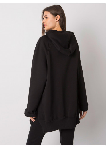 Čierna mikina s kapucňou