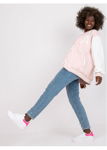 Púdrovo ružová mikina