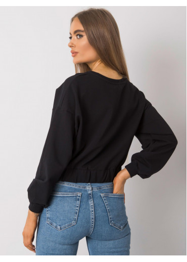Čierna crop top mikina