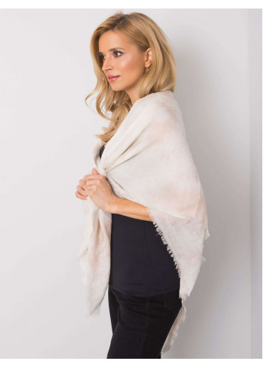 Béžovo hnedá šatka s výšivkami