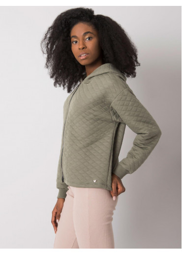 Khaki zelená mikina s kapucňou