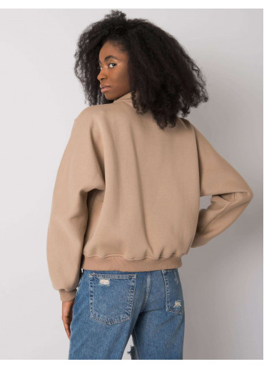 Béžovo hnedá dámska mikina