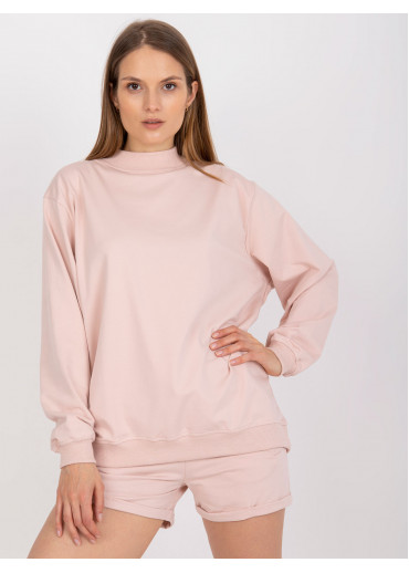 Púdrovo ružová mikina