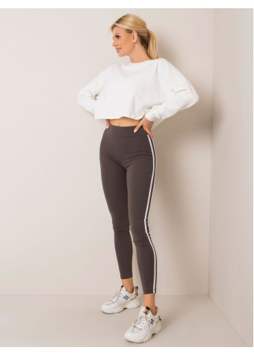 Tmavosivá legíny s lampasmi